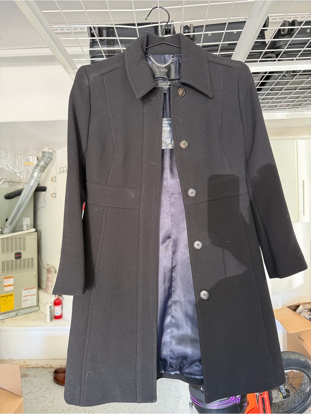 J. Crew Women's Black Button Coat
